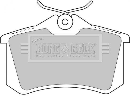 BORG & BECK stabdžių trinkelių rinkinys, diskinis stabdys BBP1778